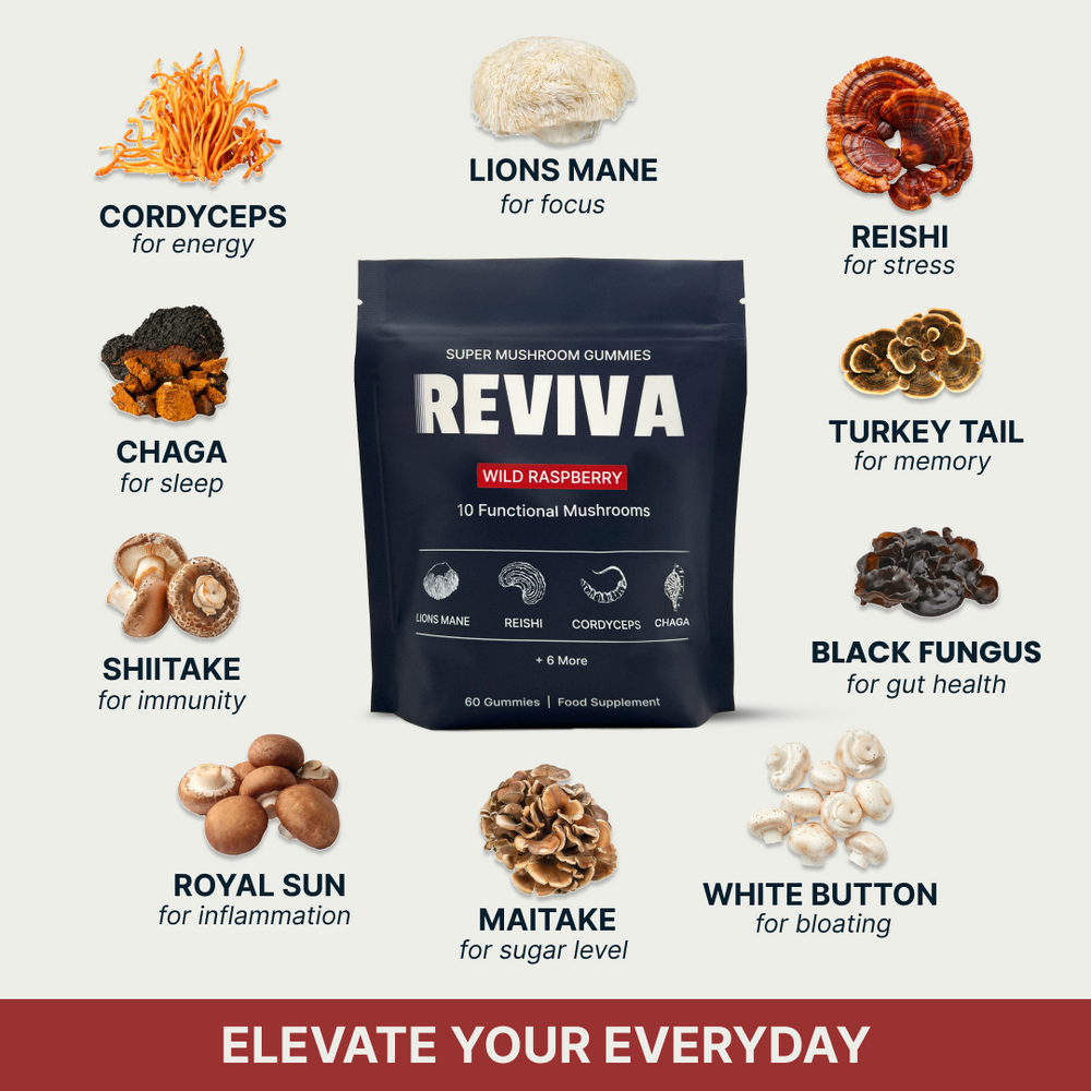 REVIVA 10-in-1 Mushroom Gummy Complex
