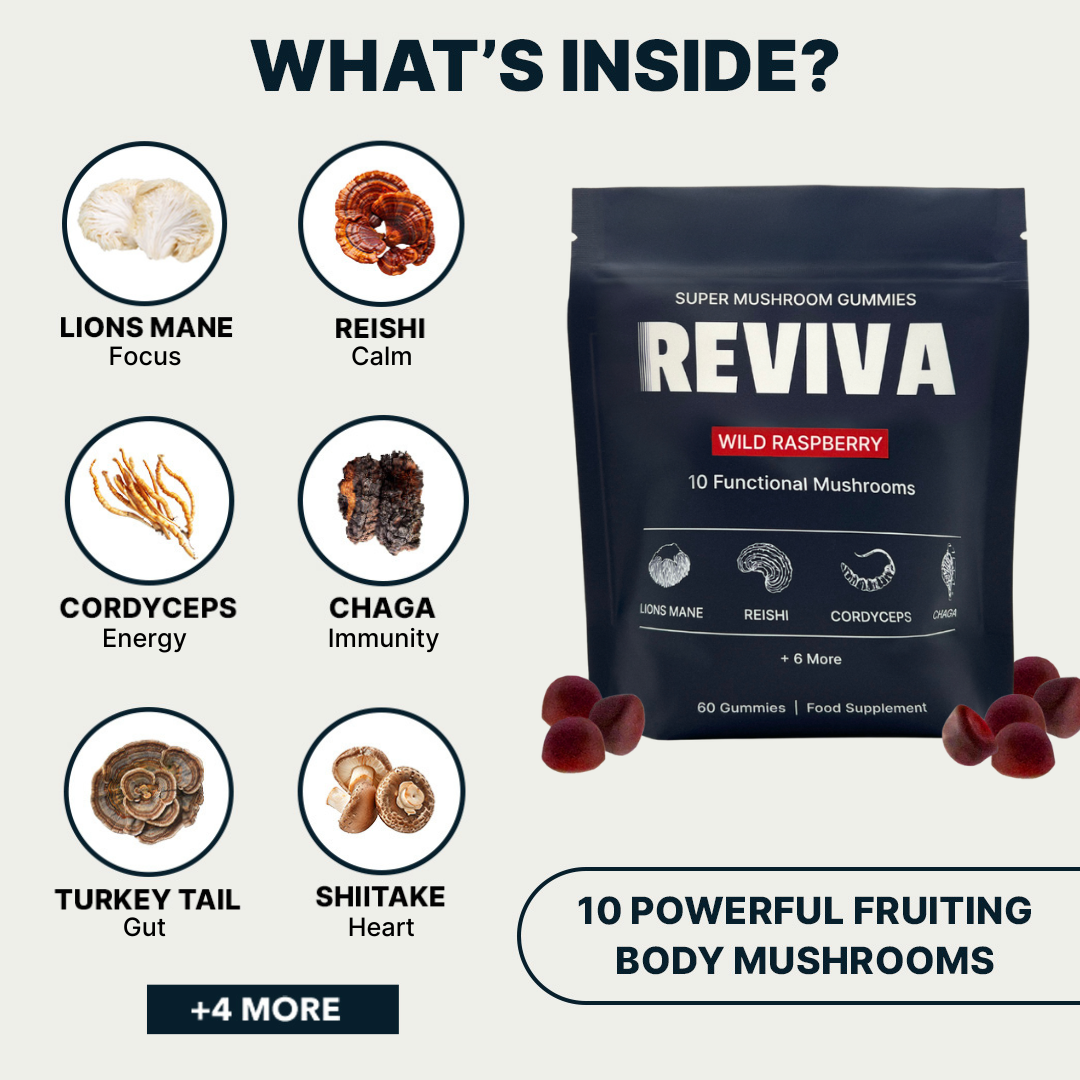 REVIVA 10-in-1 Mushroom Gummy Complex